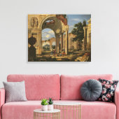 Toile Paysage avec ruines, 1673 (Insitu(Salon))