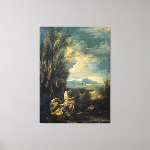 Toile Paysage avec Saint Bruno, Alessandro Magnasco,
