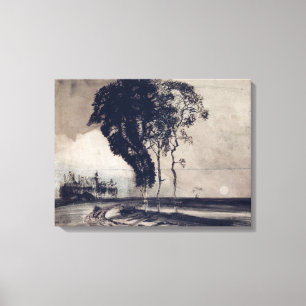 Toile Paysage avec trois arbres, 1850