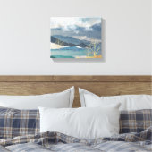 Toile Paysage bleu et doré (Insitu(Chambre))