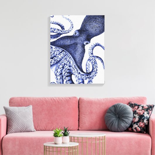 Toile Paysage Bleu Octopus (Insitu(Salon))