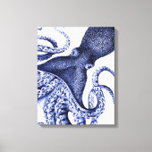 Toile Paysage Bleu Octopus (Recto)