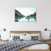 Toile Paysage bleu vert (Insitu(Chambre))