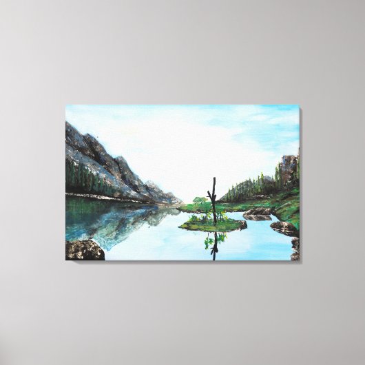 Toile Paysage bleu vert (Recto)