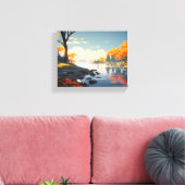 Toile Paysage calme d'automne (Insitu(Salon))