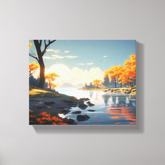 Toile Paysage calme d'automne (Recto)