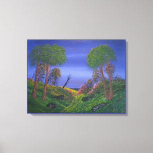 Toile Paysage coloré de Rocky Valley Blue Sky