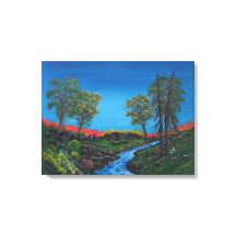 Paysage coloré Flux de forêt rocheuse