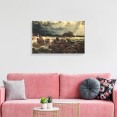 Toile Paysage côtier avec navires à l'horizon (Insitu(Salon))