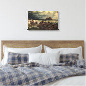 Toile Paysage côtier avec navires à l'horizon (Insitu(Chambre))