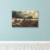Toile Paysage côtier avec navires à l'horizon (Insitu (Plancher de Bois))