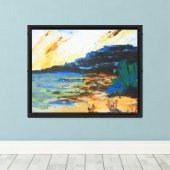 Toile Paysage côtier vibrant (Insitu (Plancher de Bois))