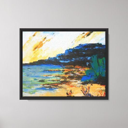 Toile Paysage côtier vibrant (Recto)