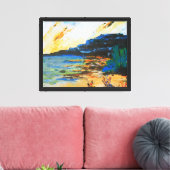 Toile Paysage côtier vibrant (Insitu(Salon))