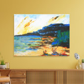 Toile Paysage côtier vibrant (Insitu(Salon))