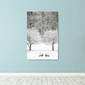 Toile Paysage couvert de neige (Insitu (Plancher de Bois))