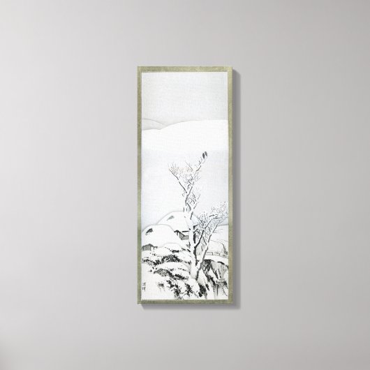 Toile Paysage couvert de neige - Art japonais (Recto)