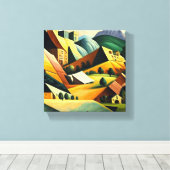 Toile paysage cubiste (Insitu (Plancher de Bois))