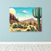 Toile Paysage d'art graphique de Desert Butte Mesa (Insitu (Plancher de Bois))
