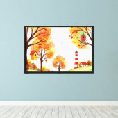 Toile Paysage d'automne (Insitu (Plancher de Bois))