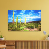 Toile Paysage de cactus du désert, Arizona (Insitu(Salon))