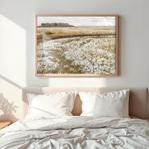 Paysage de campagne vintage prairie champ