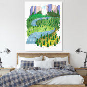 Toile Paysage de cascade (Insitu(Chambre))