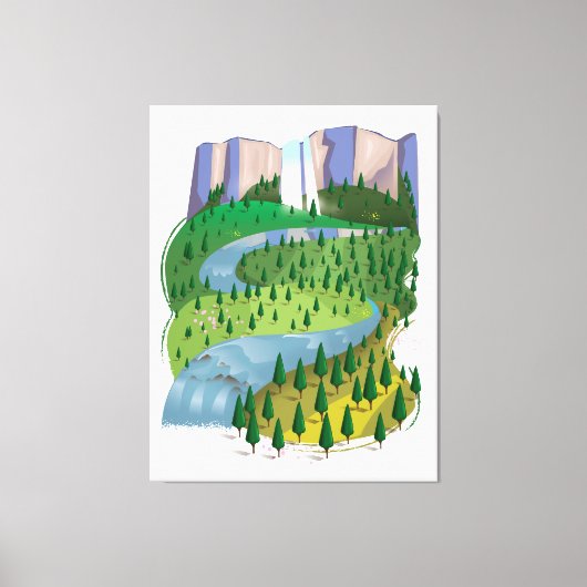 Toile Paysage de cascade (Recto)