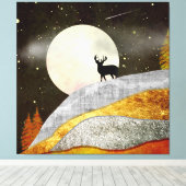 Toile Paysage de Deer Moon (Insitu (Plancher de Bois))