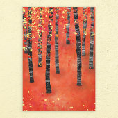 Toile Paysage de forêt de bouleaux