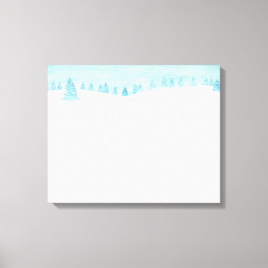 Toile Paysage De Forêt D'Hiver Neige Avec Des Épinettes (Recto)