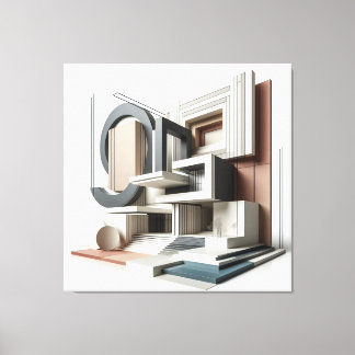 Toile Paysage de formes architecturales