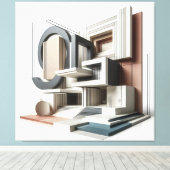 Toile Paysage de formes architecturales (Insitu (Plancher de Bois))