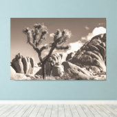 Toile Paysage de Joshua Tree Sepia Tone (Insitu (Plancher de Bois))