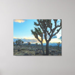 Toile Paysage de Joshua Trees au coucher du soleil