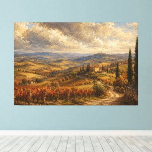 Toile Paysage de la campagne toscane en automne