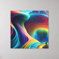 Paysage de la cascade arc-en-ciel gracieux