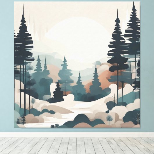 Toile Paysage de la forêt de Boho (Insitu (Plancher de Bois))