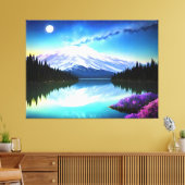 Toile Paysage de la lune du lac Mountain (Insitu(Salon))