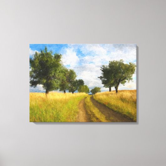 Toile Paysage de la route de campagne (Recto)