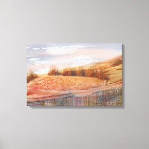 Toile Paysage de l'aquarelle de récolte