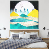 Toile Paysage de lever de superlune (Insitu(Chambre))