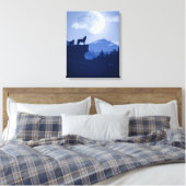 Toile Paysage de loup hurlant 2D (Insitu(Chambre))