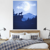 Toile Paysage de loup hurlant 2D (Insitu(Chambre))
