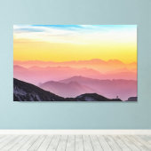 Toile Paysage de montagne au coucher du soleil (Insitu (Plancher de Bois))