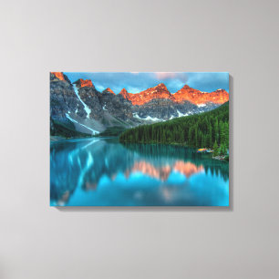 Toile Paysage de montagne et de lac pittoresque