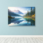 Toile Paysage de montagne paisible (Insitu (Plancher de Bois))