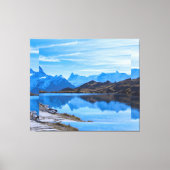 Toile Paysage de montagne serein avec rivière (Recto)