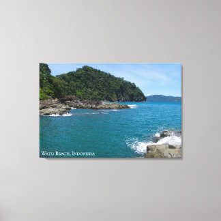 Toile Paysage de plage de mer rocheuse Photo de voyage I