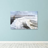 Toile Paysage de plage en hiver (Insitu (Plancher de Bois))